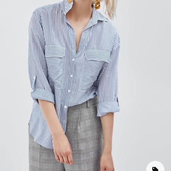 Zara Striped Blouse - Picture 4 of 8
